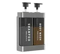 Yechiry Distributeur de Savon à 2 Chambres, Pompe à Savon Murale avec Serrure à clé, Tête de Pompe à Grande Sortie pour Shampoing, Après-shampoing, Lavage du Corps, Idéal pour Salle de Bain, Douche,