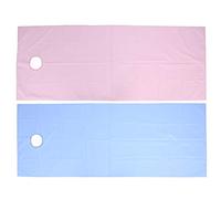 Yechiry Drap de Lit de Massage Moderne et élégant Résistant à l'huile, Couvre-trou Respirant pour Salon de beauté, Spa, Massage Tuina, Fibre de Polyester, 200 X 75 Cm (rose + bleu)