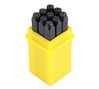 Yechiry Ensemble de 36 Tampons en Forme de Lettres et de Chiffres en Acier à Haute Teneur en Carbone, Trempés et Trempés, Finition Sablée, Boîte de Rangement Pratique, pour les Amateurs D'artisanat,