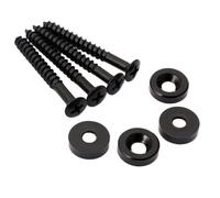 Yechiry Ensemble de Bagues de Joint de Manche de Guitare, Bagues de Vis de Manche Encastrées avec écrous, de Virole en Métal Robuste, Idéales pour la Connexion du Corps et du Cou de Guitare (BLACK)