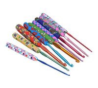 Yechiry Ensemble de Crochets, Poignées Ergonomiques Durables, Aiguilles pour un Crochet Confortable pour Grand-mère, Maman, Enfants Débutants, 9 Pièces