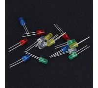 Yechiry Ensemble de Diodes LED 5mm, 500 Pièces, Couleurs Vives Anti-Corrosion pour Bricolage électronique, Lumière en Plastique avec Bleu Vert Jaune Blanc Rouge