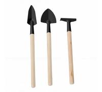 Yechiry Ensemble de Mini Outils de Jardin, Outils de Terrarium en Métal et Bois Composite avec Manche en Bois Poli Lisse pour Plantation de Plantes Succulentes, Pelle Miniature, Râteau (3PCS)