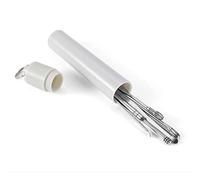 Yechiry Ensemble de -oreilles en Acier Inoxydable 6 en 1, 6 Tailles Différentes, Nettoyant pour Enlever le Cérumen, pour un Massage Relaxant et Doux du Cérumen (Tube en plastique)