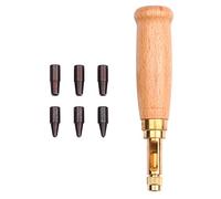 Yechiry Ensemble de Perforatrices, Outil de Perforation Automatique pour le Cuir avec 6 Embouts Remplaçables 2 Mm 2,5 Mm 3 3,5 4 4, pour Ceintures, Sangles, Colliers de Chien, Selles, Tissu,