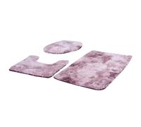 Yechiry Ensemble de Tapis de Bain avec Couvercle D'abattant de Toilette, 3 Pièces, Doux et Confortable pour Suite D'invités (Purple #11)