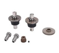 Yechiry Ensemble d'Engrenages Différentiels RC, Différentiels et Engrenages en Métal, Kit d'Engrenages avec 2 1 Grand Engrenage 1 Engrenage Moteur, Idéal pour Voiture RC à l'échelle 16, SCY