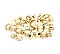 Yechiry Épinglette Dos Solide Attache en Métal Chapeau étiquettes de Nom 50pcs Punaises Livre épingle Gardien pour Sacs or 7x10mm (GOLD)