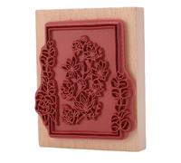 Yechiry Estampage en Caoutchouc de Bois, Estampage en Bois à Motif Floral Complexe pour L’artisanat, la Journalisation et les Albums de Scrapbooking, Timbre en de Pin
