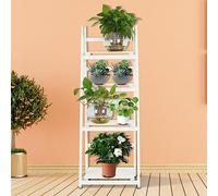 Yechiry Étagère à échelle Pliable à 4 Niveaux, unité D'affichage, Bibliothèque élégante, Support de Stockage de Plantes pour Un Usage Domestique (White)