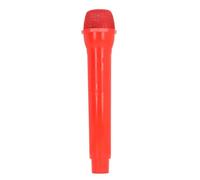 Yechiry Faux Jouet de Microphone pour Enfants, Accessoire de Scène Amusant Simulant la Pratique de la Parole, Modèle de Microphone ABS Léger pour Les Fêtes d'anniversaire (Rouge)