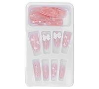 Yechiry Faux Ongles à Couverture Complète pour Femmes, 24 Pièces, sans Odeur, pour Fêtes, Mariages, Vie Quotidienne, Matériau ABS