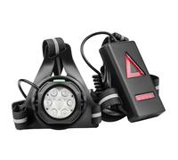 Yechiry Feu de Course, Feu de Course à LED pour Coureur, Sangles Réfléchissantes, Angle Réglable, Rechargeable par USB, Lampe Avant étanche, d'avertissement Arrière, Idéal pour la à Pied (7 Lampe)