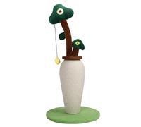 Yechiry Griffoir Vertical pour Chat, Arbre à Chat avec Corde en Sisal Et Balle Interactive, Matériau en Sisal Qui Ne S'effiloche Pas, Design en Forme d'arbre à Argent pour Chatons