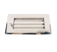 Yechiry Grille d'aération pour Barbecue, Grille d'aération à Persiennes en Acier Inoxydable de 11,81x5,91 Pouces, Couvercle de 'air Rectangulaire Réglable avec Persienne de Ventilation, Idéal