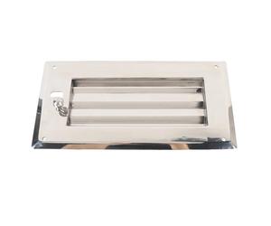 Yechiry Grille d'aération pour Barbecue, Grille d'aération à Persiennes en Acier Inoxydable de 11,81x5,91 Pouces, Couvercle de 'air Rectangulaire Réglable avec Persienne de Ventilation, Idéal