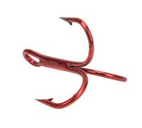 Yechiry Hameçons de Pêche Triples Rouges, Pointus et Durables, pour Les Pêcheurs en Eau Douce et Salée, en Acier à Haute Teneur en Carbone, 100 Pièces