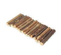 Yechiry Hamster Bendy Jouet de Pont en Bois pour Petits Animaux Grimpant et Mâchant, adapté aux Reptiles, Souris, Rongeurs, Maison avec échelle en Bâton de Bois (M)