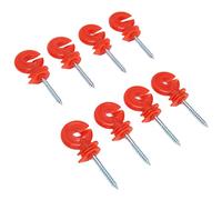 Yechiry Isolateur de Clôture 50 Pièces, Isolateurs de Clôture électrique en Acier en Plastique, Barrière de Protection Solaire Anti-pluie avec Conception Durable, Idéal pour les Clôtures, Rouge