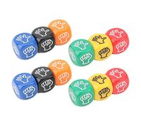 Yechiry Jeu de Ciseaux en Papier Roche, 6 Dés Colorés et Durables pour Deviner Les Doigts, pour S'amuser en Famille