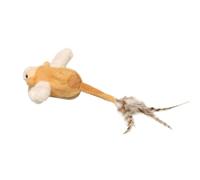 Yechiry Jouet pour Chat à Ailes Battantes, Jouet Interactif en Peluche pour Chat avec Secousse électrique Activée par Le Toucher, 500 MAh de Type C pour Les Exercices D'intérieur des Chats (Yellow)