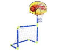 Yechiry Jouets de Sport pour bébé, Cerceau de Basket-Ball 2 en 1, Ensemble de Buts de Football pour Enfants avec Conception de Centre de Sport Intérieur et Extérieur pour Anniversaire de bébé en Bas