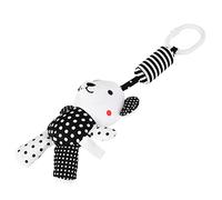 Yechiry Jouets Suspendus en Peluche pour Lit de bébé, Hochet à Rayures Noires et Blanches pour Nourrissons, Berceau, Poussette, 34x12cm (Pendentif Ours rayé Noir et Blanc)