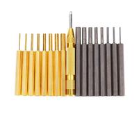 Yechiry Kit à Outils de Punch à Nœud en Cuir 18pcs, Acier en Carbone, Coups de Poing en Laiton, Poinçon Central Automatique pour l'automobile, le Lavabo, les Machines