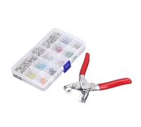 Yechiry Kit de 400 Ensembles de Boutons Pression en Métal à 5 broches, 10 Couleurs de Fixations avec Pince à Pression Manuelle, Idéal pour la Couture, les Vêtements et l'artisanat du Cuir, le