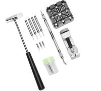 Yechiry Kit de Réparation de Montre Multifonctionnel pour des Réglages Faciles du Bracelet et des Maillons, Parfait pour Les Horlogers, 11 Outils Métalliques Durables Inclus