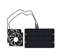 Yechiry Kit de Ventilateur d'extraction à énergie Solaire, Double Ventilateur à Panneau Solaire 10 W 12 V avec Flux d'air à Grande Vitesse, pour Serre, Poulailler, Hangar, Grange, Niche pour Chien