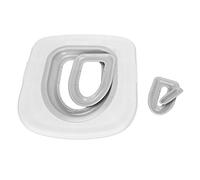 Yechiry Kit d'entraînement aux Toilettes pour Chats, Kit d'entraînement pour Animaux de Compagnie avec Plateau Blanc et Support Intérieur Bleu, Entraîneur de Bac à Litière Réutilisable Universel