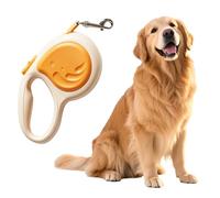 Yechiry Laisse Rétractable pour Chien, Laisse en Nylon renforcé pour Animaux de Compagnie, Cordon Ergonomique Antidérapant pour Chiot avec Un Bouton de Verrouillage de Frein, Crochet (Orange)