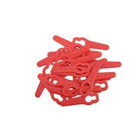 Yechiry Lames de Tondeuse à Gazon en Plastique, 50 Pièces, Haute efficacité, Remplacement de Coupe Gazon pour Jardin, Désherbage, ABS Rouge