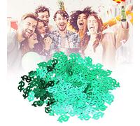 Yechiry Lancer des Confettis 60g en Forme de Signe de Dollar, Dispersion de Table, Idéal pour les Décorations de Fête et L'artisanat de Bricolage, Matériau PVC Durable (signe dollar vert)