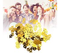 Yechiry Lancer des Confettis 60g en Forme de Signe de Dollar, Dispersion de Table, Idéal pour les Décorations de Fête et L'artisanat de Bricolage, Matériau PVC Durable (signe dollar doré)