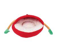 Yechiry Lit pour Chat à Capuche Moelleux en Peluche, Cachette Ronde Confortable en Polaire épaisse pour Chatons et Chiots, avec Un Design Multifonctionnel pour L'automne et l'hiver