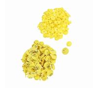 Yechiry Lot de 100 étiquettes d'oreille pour Bétail, Matériau TPU, Durable, Doux, Résistant aux Couleurs, étiquettes Numériques Uniques avec Conception de Gestion de l'information, Idéales pour