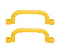 Yechiry Lot de 2 Poignées de Jeu pour Enfants, Poignée de Maintien en Plastique Réutilisable pour Aire de Jeu, Poignées d'escalade avec Design Rond Lisse, Idéales pour Les équipements de (Yellow)