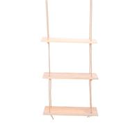 Yechiry Lot de 3 étagères Murales en Bois, étagères Flottantes, de Rangement en Corde avec capacité de 22 Kg, Idéales pour Chambre à Coucher, Salle de Bain, Salon (50cm)