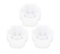 Yechiry Lot de 3 Moules en Silicone Patte de Chat, Haute élasticité, pour la Fabrication de Porte-clés et de Colliers, avec du Silicone de qualité Supérieure