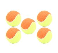 Yechiry Lot de 5 Balles de Tennis élastiques, Balle Rebondissante en Caoutchouc de 6 Cm, Balle à Surface en Tissu avec Design Anti-stress, Idéale pour les Jeux de Piscine, de Plage, de Bureau (ORANGE)