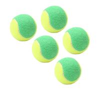 Yechiry Lot de 5 Balles de Tennis élastiques, Balle Rebondissante en Caoutchouc de 6 Cm, Balle à Surface en Tissu avec Design Anti-Stress, Idéale pour Les Jeux de Piscine, de Plage, de Bureau (Green)