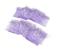 Yechiry Lot de 50 Sacs en Maille Transparente à Cordon de Serrage, Jolis Sacs Cadeaux Transparents à Motif d'étoile, en Maille à Cordons de Serrage en Satin avec Motif d'étoile, Idéaux pour les