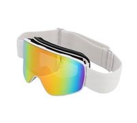 Yechiry Lunettes de Ski sans Cadre, Anti-rayures, Coupe-vent, avec Sangle Réglable, pour Enfants, Sports de Neige et VTT, Lentille PC Rouge
