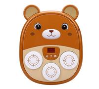 Yechiry Machine de Boxe Musicale de Dessin animé, Petite Cible de Frappe électronique Murale Portable, Adorable Sac de Frappe électronique Ours avec Lumières et Sons, Cadeau pour