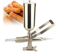 Yechiry Machine de Remplissage de Beignets, Machine de Remplissage Manuelle de Crème de Gelée de Beignets en Acier Inoxydable 304 de 4,5 L pour la Cuisine de Restaurant de Churros de