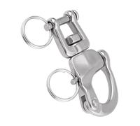 Yechiry Manille à Mousqueton Pivotante en Acier Inoxydable 316 Robuste pour Drisse de Spinnaker de Voilier Manille à Mousqueton Pivotante à Mâchoire en Acier Inoxydable pour Les Amateurs de (70mm)