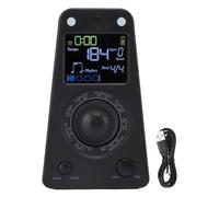 Yechiry Métronome Numérique Sélection du Rythme Polyvalent avec compatibilité D'instruments Universels Bt Haut-parleur électronique Métronome 10 Tons Tuner pour la Guitare Piano (BLACK)