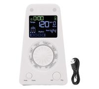 Yechiry Métronome Numérique Sélection du Rythme Polyvalent avec compatibilité D'instruments Universels Bt Haut-parleur électronique Métronome 10 Tons Tuner pour la Guitare Piano (WHITE)
